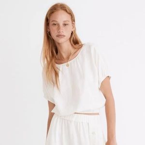 Madewell linen bubble top